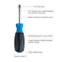 7/16" Hollow Nut Driver and 3" Shaft ND-630716 (Pack of 5)