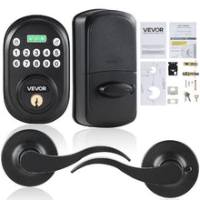 Keyless Entry Door Lock with Handle, Electronic Keypad, Matte Black DS50+L