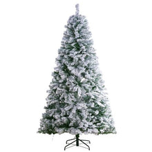 Prelit Flocked Artificial Christmas Tree Xmas with 550 White LED Lights Decoration (7.5FT)
