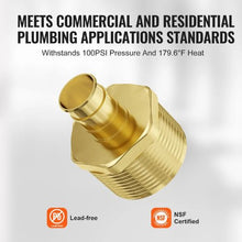 1/2" Brass Clamp-style External Thread for Air 1/2 NPT Pipe Fittings (25PCS)