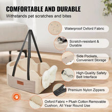 8lbs Dog Booster Car Seat Pet Car Seat Small Dog up to Gray for Car JBS-PCS-005-LIGHT BROWN