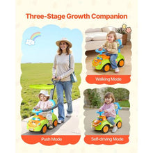 Ride-On Push Car for Toddlers 19–36 Months – Foot-to-Floor Buggy with Guardrails Handle & Storage, Green