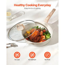 Granite Nonstick Cookware Set Induction Cookwares and Cooking Sets for Kitchen (17 Piece) White"