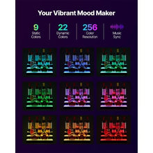 20 Inch 3 Tiers LED Lighted Liquor Bottle Display with RF Remote & App Control for 15 Bottles