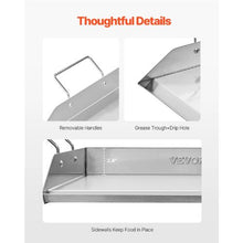 18x16 inch Stainless Steel Griddle for Camping Tailgating Party