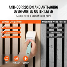 7.9 x 94.5 In Wood Slat Acoustic Panels for Modern Interior for Noise Reduction Silver Wood