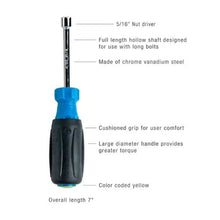 5/16" Hollow Nut Driver and 3" Shaft ND-630516 (Pack of 5)