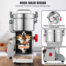 500g 2000W High-Speed Electric Grain & Spice Grinder – Stainless Steel Swing Type Pulverizer for Dry Grains & Spices
