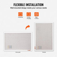 30" x 20" White Cork Board with Linen Surface for Home School and Office