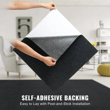 24 x 24  Peel and Stick Carpet Tiles – Self-Adhesive Soft Padded Squares for Easy DIY Installation in Bedroom & Living Room (Black15 Pcs)
