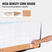 36"x 24" 36"x 24" Monthly Calendar Whiteboard Combo with Aluminum Frame – 2-in-1 Magnetic for School Office