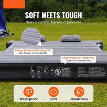 5.5–5.8FT Inflatable Camping Truck Bed Air Mattress with 12V Pump, 2 Pillows & Carry Bag