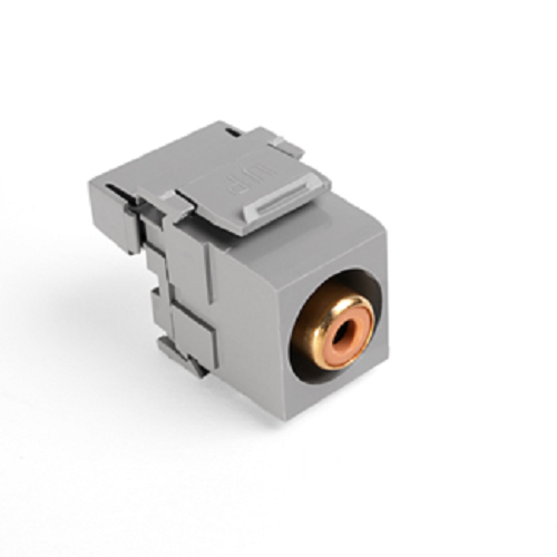 RCA 110-Termination QuickPort Connector Orange Barrel Gray Housing 40735-ROG