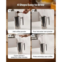 1.5L Stainless Steel French Press Coffee & Tea Maker