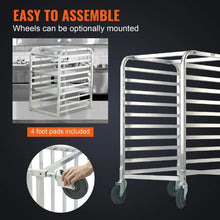 26"L  X  20.3"W  X  39"H Bun Pan Aluminum Racking Trolley Storage for Kitcen and Bakery LHPR-10R