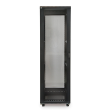 36" 42U Linier Server Glass/Vented Doors Cabinet 3100-3-001-42