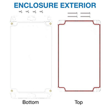 Electronic Racks And Boxes Enclosure Top Clear Bottom Clear RBF85P06C24C