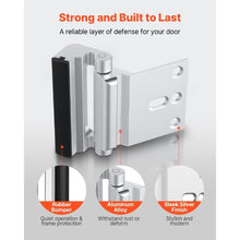 Door Reinforcement Lock, 2-Pack Home Security Lock, Aluminum Alloy