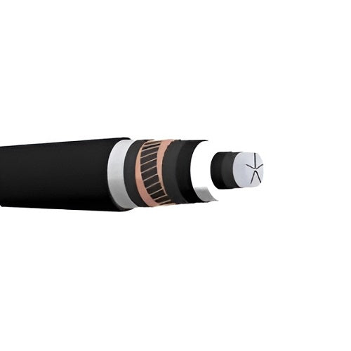 2000 MCM High Voltage Round Aluminum Wire and Tape Shield XLPE Insulation HDPE Jacket 138 kV