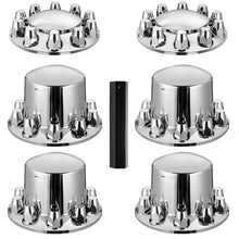 4R Rear Axle Wheel Covers or Semi Truck, ABS Electroplate Rust-Resistant Lug Nut Covers RL-LG005