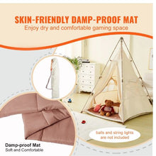1-5 Years Old Kids Play Tent with Mat and Tent Lamp for Indoor and Outdoor