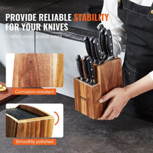 Universal Knife Holder with PP Brush Multifunctional Wooden Knife for Kitchen GM23020