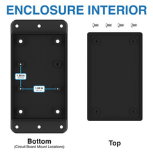 3.6 X 2.25 Black Wall Mounts Accessories 1.1 Height Smooth Recess Finishes And Fastening Battery Compartments Enclosure WM011I,BK