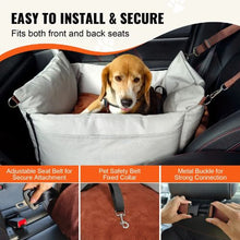 25lbs Dog Booster Car Seat Pet Car Seat Small Dog up to Gray for Car JBS-PCS-004-GRAY