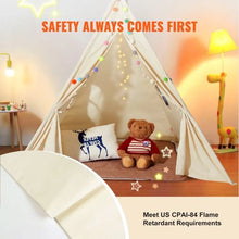 1-5 Years Old Kids Teepee Tent with Windows for Kids