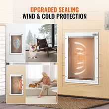 8.27" x 11.93" Aluminum Frame with Lock and Flap System Weatherproof Doggy Door Easy to  for Cat Doggie Kitties