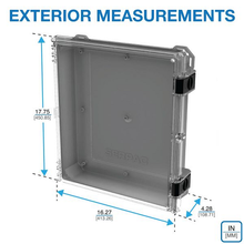 17.75" x 16.27" x 4.00" Boss Spacing Industrial Enclosure I602HL,TCBG