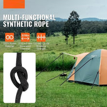 3/16" x 1000FT 32 Strand Outdoor Braided Nylon Rope Black
