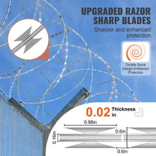 147 ft Razor Barbed Wire and  3 Rolls Razor Wire Fencing Razor Fence  Double Spira For Garden
