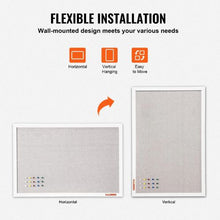 48"x36" White Cork Board with Linen Surface – Stylish Wall-Mounted Bulletin Board for Home School Office