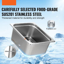 6-Inch Deep Commercial Table Pan For Catering Storage Food UCT8126-6 (Pack of 6)