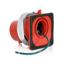 Leviton 30 Amp 480V LEV Series IEC Pin & Sleeve Inlet Red 330B7WLEV
