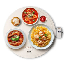 Electric Warming Tray Rollable Silicone Food Warmer 4 Settings Auto Shut-Off Child Lock
