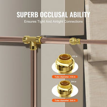 1/2"-3/4" Brass Straight-Through Push-Fit for Air Pipe Fittings (12 PCS)