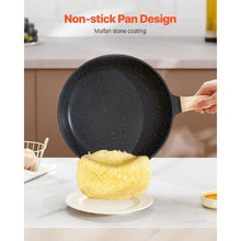 Pots and Pans Set Nonstick Granite Cookware Set for Kitchen (17 Piece) Black"