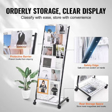 6-Tier Brochure Display Rack with Wheels Floor Stand HS-Z18