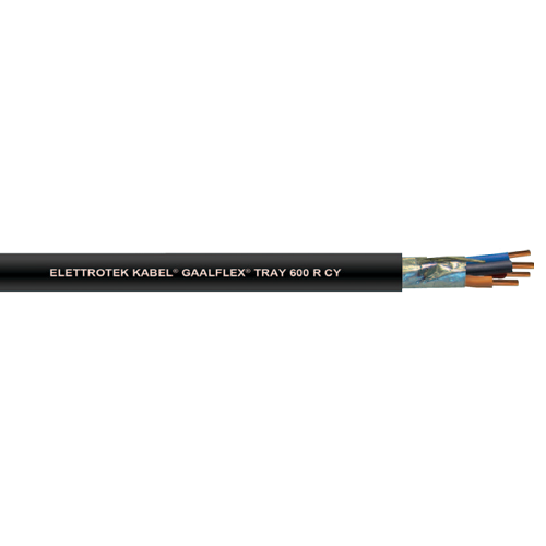 12 AWG 25C Stranded Bare Copper Unshielded Al Tape TC Drain PVC Gaalflex Tray 600 R CY Cable