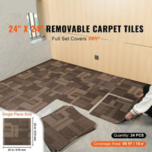 24 X 24 In Tiles Reusable Squares With Padding Attached  for Bedroom Living Room (24 Pcs)