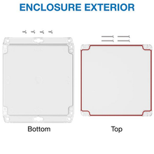 Top Clear Bottom Clear Enclosures 2.80 in / 70 mm Boxes And Cases RBF66P06C28C