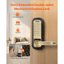 14 Key Mechanical Keyless Entry Door Lock  with Handle  for Home Office Fence Garage