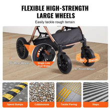 4 Wheels Dog Stroller Rotate Carrier  with Detachable for pet's G10A