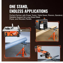 28-52 In Heavy Duty Roller Stand  for Pipes Wooden Boards 1104A