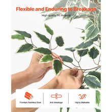 5 ft Artificial Ficus Tree with Black Pot and Natural Wood Trunk for Home Office Living Room