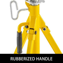 32In Foldable Pipe Jack Stand Height Adjustment for Pipe Threading, Pipe Hole Cutting FJ32