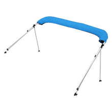 3 Bow Boat Bimini Top – 600D Waterproof Polyester Canopy Aluminum Frame Sun Shade Awning with Storage Bag 72 L x 85-90 W x 46 H (Pacific Blue)