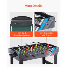 4-in-1 Combo Game Table – Air Hockey Pool Foosball Ping Pong for Family Game Room Office